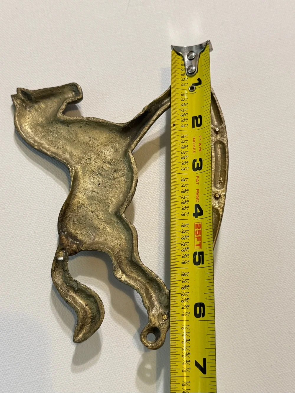 Vintage Rocking Horse Solid Brass Wall 5-Hook Valet Key Ring